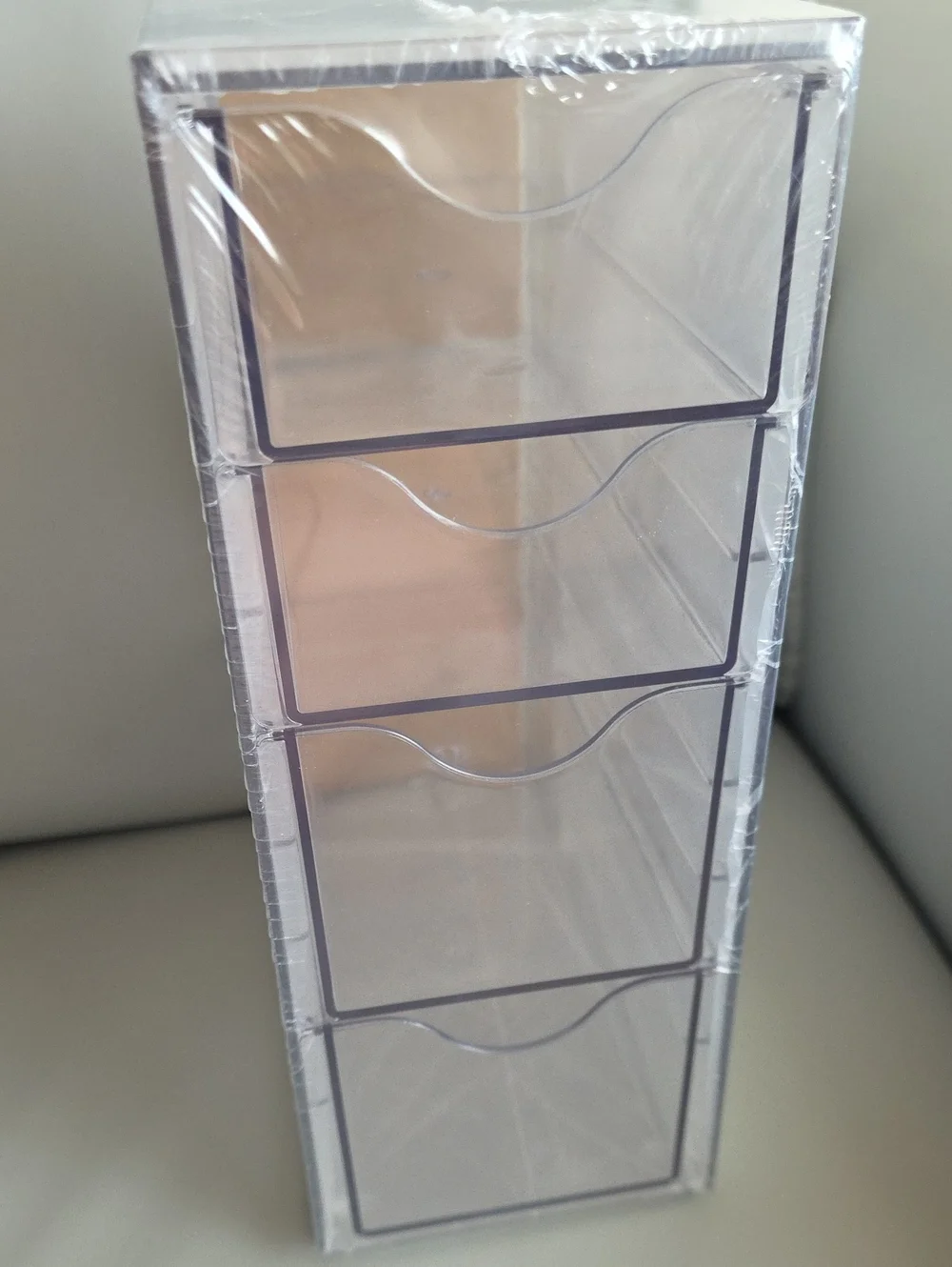 Clear Plastic 4 Drawers Storage Container - Transparent